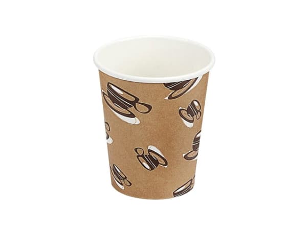 Kaffebæger 8oz 25cl Hot Cup Single Wall pap - (20 poser x 50 stk.)