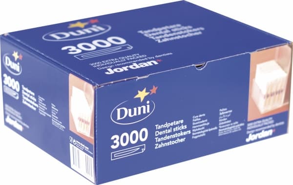 Tandpetare Jordan trä - separat förpackade - 3000 st/pack - (3000 st)