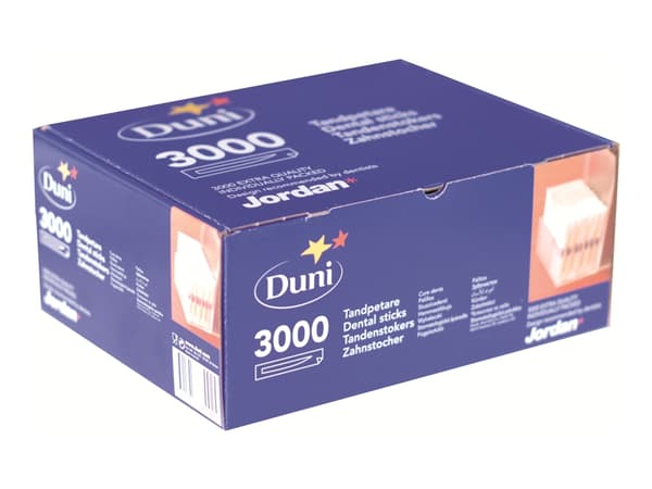 Tandpetare Jordan trä - separat förpackade - 3000 st/pack - (3000 st)