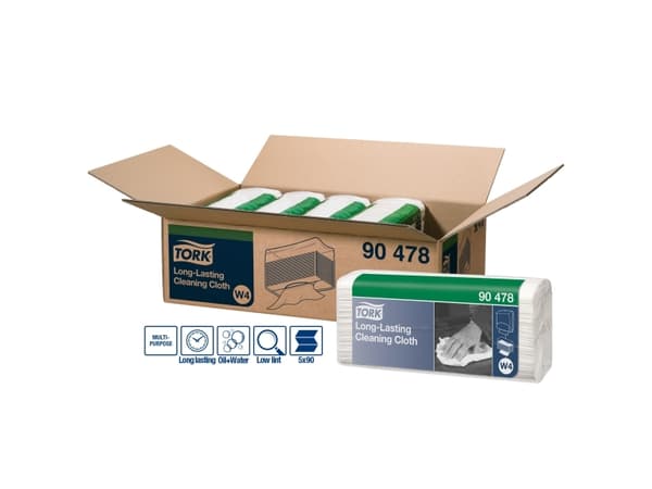 Aftørringsklud Tork W4 hvid Alt-i-én 5x90ark pr./karton - (450 ark pr./karton)