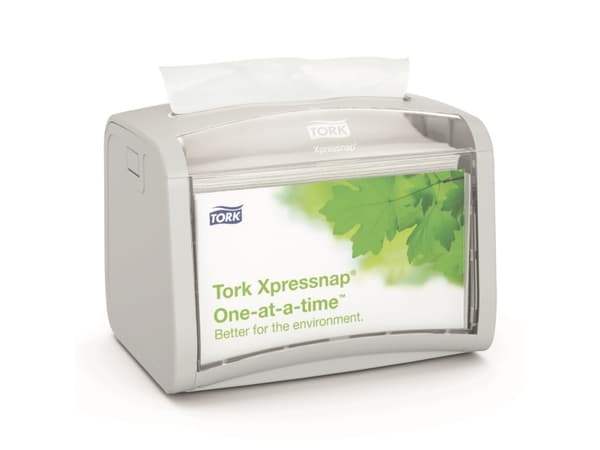 Servietdispenser, Tork N4, 15x20,1x15,5cm, grå, plast, til interfold servietter