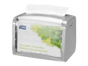 Servietdispenser, Tork N4, 15x20,1x15,5cm, grå, plast, til interfold servietter