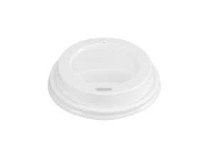 Højt låg til 8oz 25cl papbægre hvid 1000stk/kar - (1000 stk.)