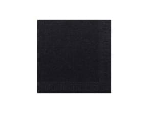 Servett duni, 2-lagig, 33 x 33 cm, svart, förpackning med 125 st.