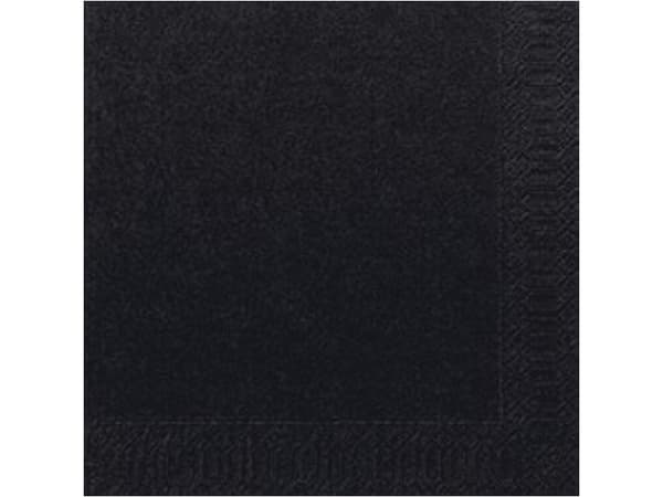 Servett duni, 2-lagig, 33 x 33 cm, svart, förpackning med 125 st.