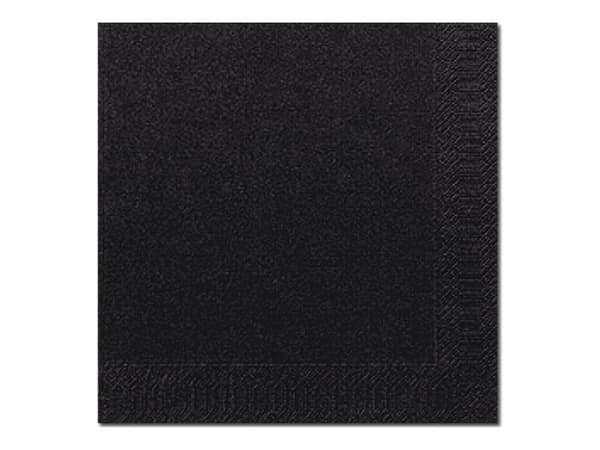Servett duni, 2-lagig, 33 x 33 cm, svart, förpackning med 125 st.