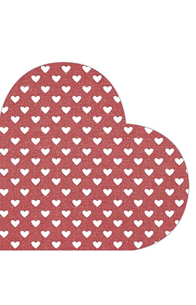 Rounf Hearts punainen lautasliinat SDH089800