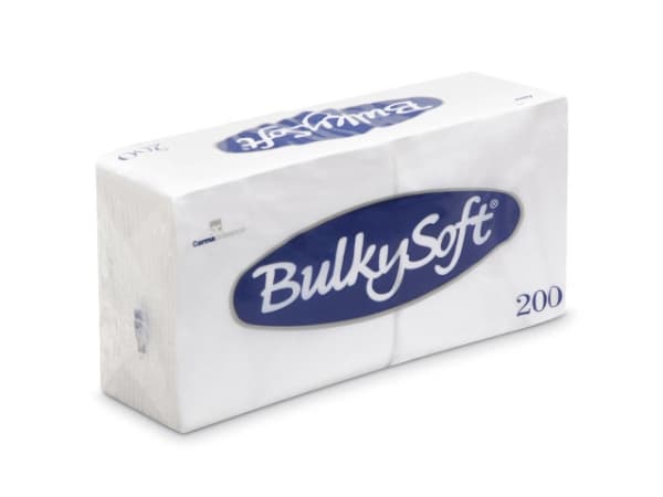 Serviet Bulky Soft 1-lags hvid 1/4 fold 33cm 200stk/pak