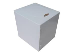 Ansigtsserviet neutral 2 lag nyfiber 20x21 cm i 100 stk. i cube,30 pk x 100 stk/krt