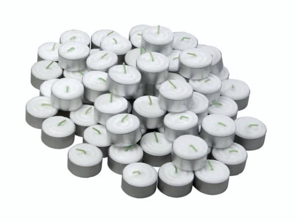 Fyrfadslys Ø3,5 cm hvid 6 timer 100stk/pak