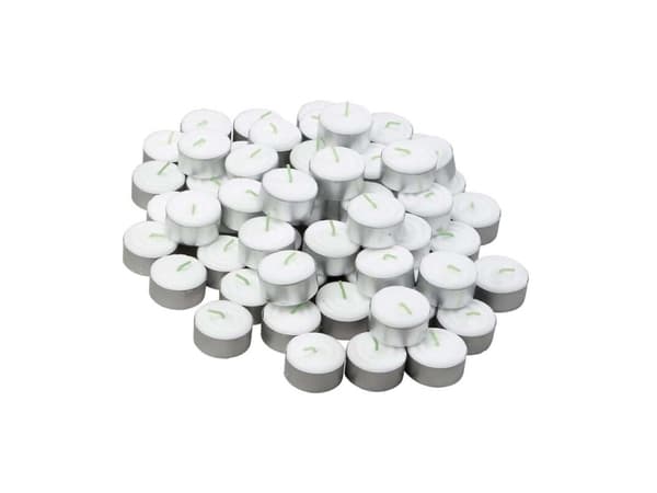 Tealight, udvendig diameter: 35 mm, Voks hvid, 6h, pakke a 100 stk