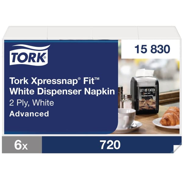Servett TORK Xpressnap N14 vit 720/fp