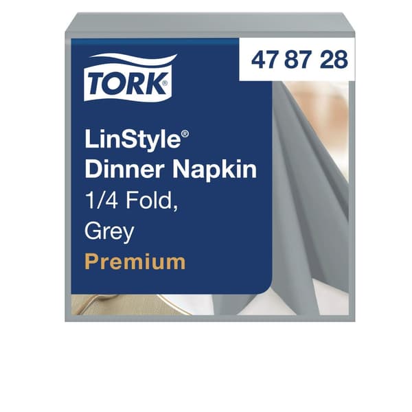 Servett TORK LinStyle grå 39x39cm 50/fp