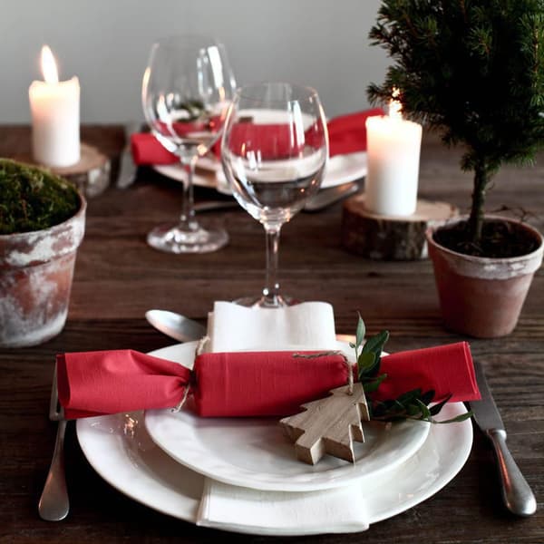 Servett TORK LinStyle röd 39x39cm 50/fp