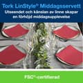 Miniatyrbild 7 av 10: Servett TORK LinStyle röd 39x39cm 50/fp