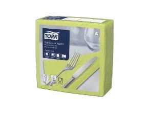 Tork servett 40x40 cm 3-lagig Lime, 12 st x 100 st/krt