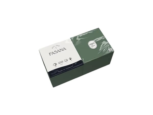 Serviet Fasana 33x33 cm 3-lag Mørkegrøn,4 pk x 250 stk/krt