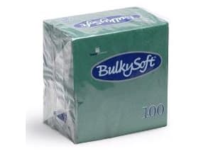 Servett Bulkysoft 24x24 cm 2-lagig Grön,100 st/pk