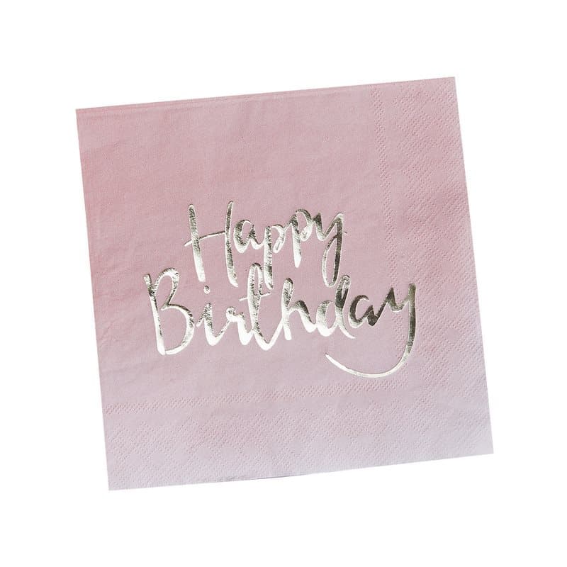 Servetter Happy Birthday, 20-pack
