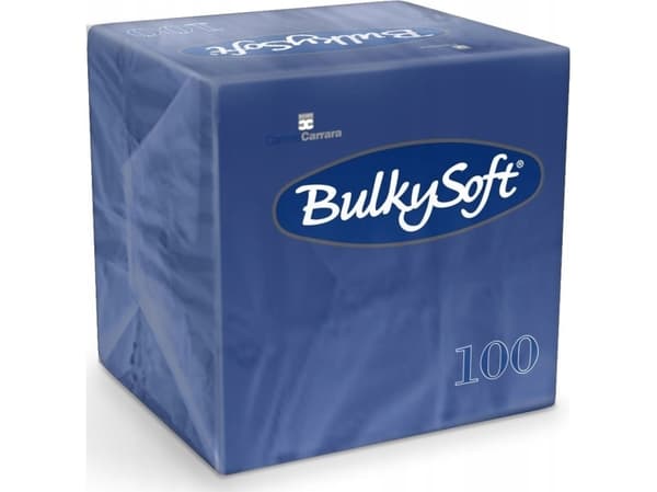 Serviet Bulkysoft 24x24 cm 2-lag Blå,100 stk/pk
