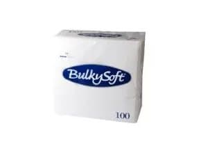 Serviet BulkySoft 38x38 cm 2-lag Hvid,100 stk/pk