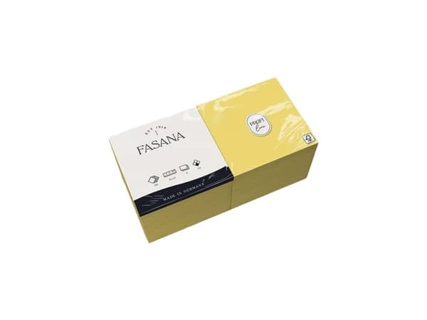 Fasana lautasliina 33x33 cm 3-kertainen keltainen,4 kpl x 250 kpl/pkt