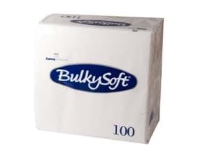 Servett BulkySoft 33x33cm 2-lagig vit,20 st x 100 st/krt