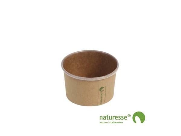 Jäätelökuppi PLA 5oz/150ml ruskea 50kpl/pakkaus - (50 x 20 pakkausta)