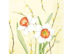 Serviet Duni 24x24 cm 3-lag Daffodil Joy,50 stk/pk