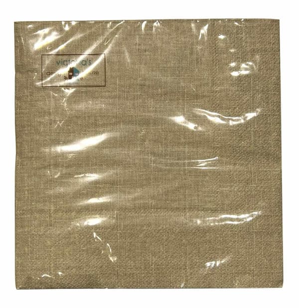 Lautasliinat Pellavatekstuuri Beige 33x33 cm