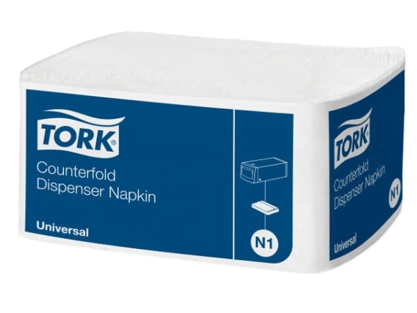 Serviet Tork N1 Novafold 33x30 cm nyfiber hvid,24 pk x 300 stk/krt