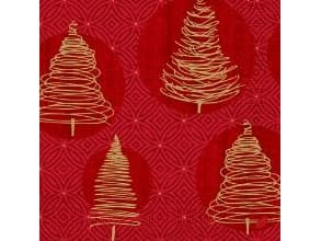 Serviet Duni 40x40 cm 3-lag Elegant Trees,4 pk x 250 stk/krt