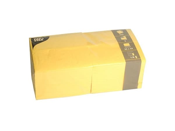 Papstar 84580, Keltainen, Käsipaperi, Yksivärinen, 46 g/m², 330 mm, 330 mm