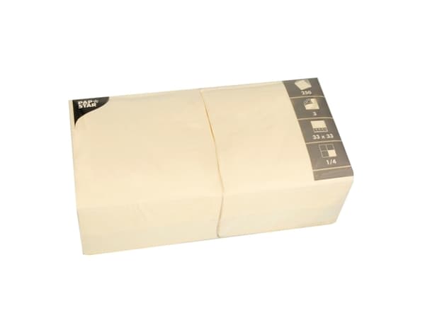 PAPSTAR SERVETTER KRÄM 250ST (12478)