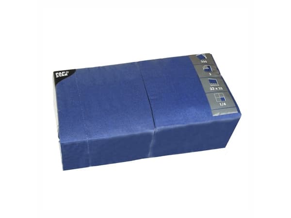 PAPSTAR - Servett - Storlek 33 x 33 cm - engångsvara - mörkblå (paket om 250)