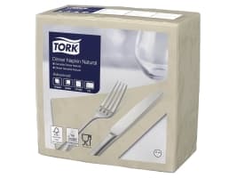 Servietter Tork® Middag Advanced, 477357, 1/4 fold, natur, pakke a 150 stk.