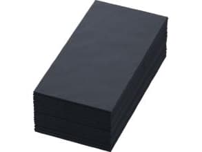 Serviet 40x40cm 3-lag 1/8-fold Sort,5 pk x 250 stk/krt