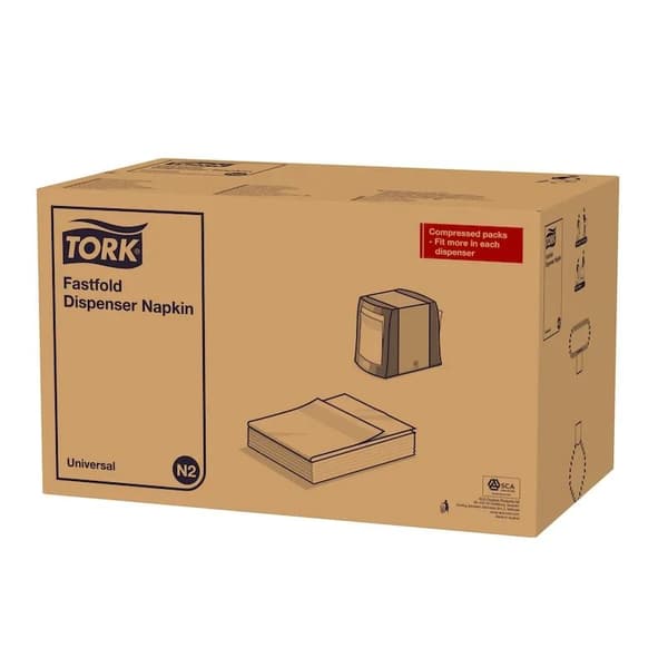 Servett Tork N2 Compact Fold Vit,36 pk x 300 pk/krt