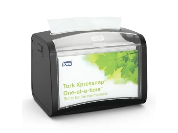 Servietdispenser Tork Xpressnap® N4 Signature, 272611, sort Svart