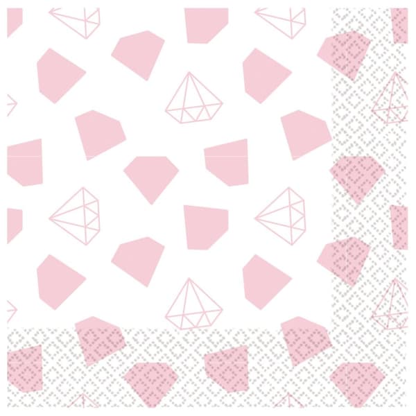 Amscan Team Bride servietter (pakke med 16) White/Pink One Size