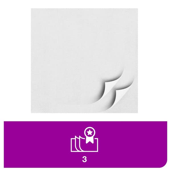 Servett TORK Vit 3-lgr, 24x24cm 200/fp