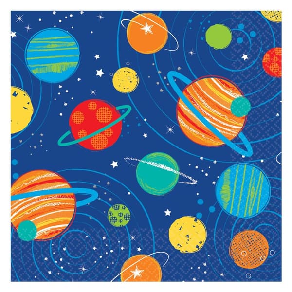 Amscan Blast Off 16th Birthday Disposable Napkins (Pack of 16) Multicoloured One Size