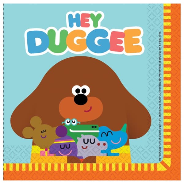 Hey Duggee Engångsservetter (förpackning med 16 stycken) Multicoloured One Size