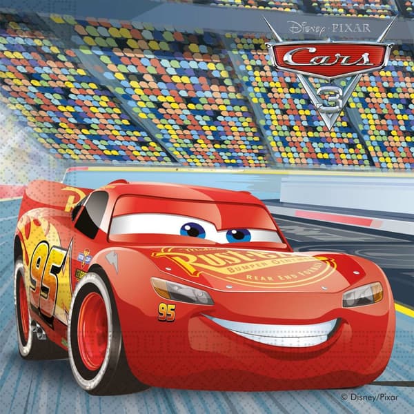 Servietter cars 33 x 33 cm 20 stk bil biler race