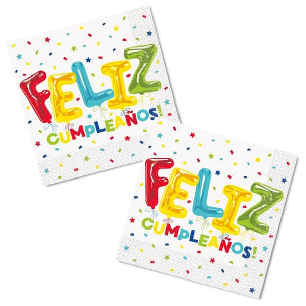 Unique Party Feliz Cumpleanos Paper Napkins (Pack of 16)