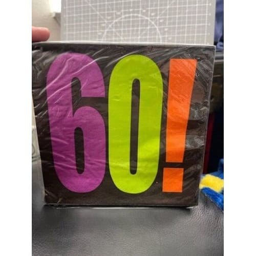 Unique Party Cheer 60th Birthday Disposable Napkins (Pack of 16)