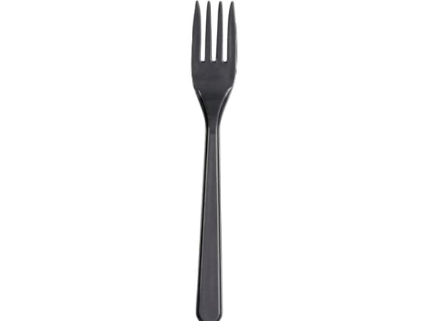 Gaffel plastik flergangs 17,8cm PP koksgrå 50stk/pak