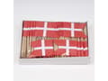 Miniatyrbild 5 av 5: Kransekageflagga papper DK 144stk/pak Röd/hvid 1x1x1mm (144EA)