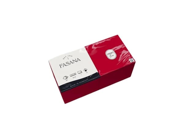Servietter Fasana 1/4 taitto 3-kertainen rød 24cm 4x250stk Rød 1x1x1mm (1000EA)