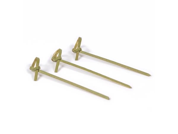 Spyd bambus "Loop" 120mm 250stk/pak 1x1x1mm (250EA)